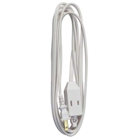 Master Electronics Extension Cord, Indoor, 1 Outlets, White, Vinyl, 9 ft 765669